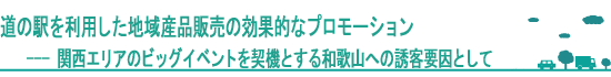 道の駅を利用した地域産品販売の効果的なプロモーション